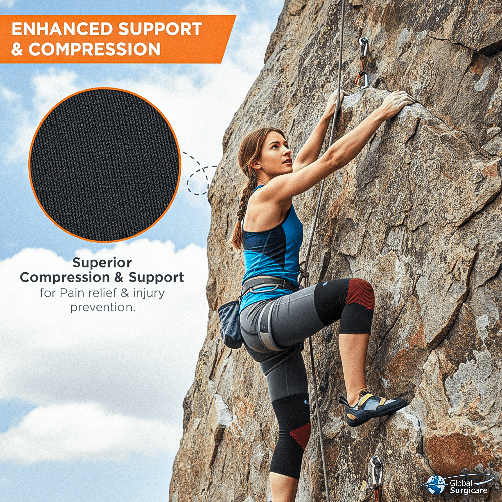 Heat-Activated Knee Support Sleeve for Comfort & Joint Stability