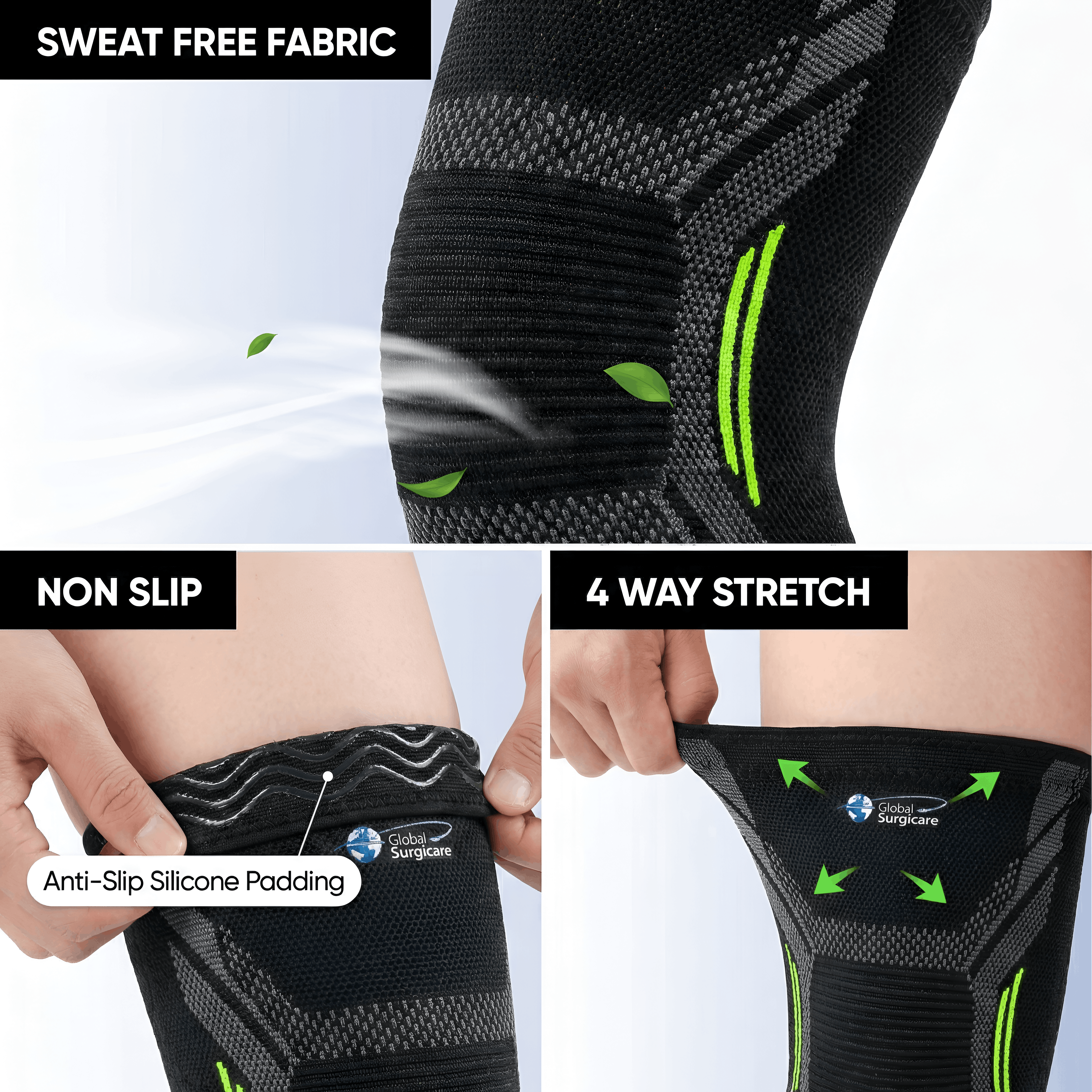 Knee Compression Sleeves for Gym & Sports