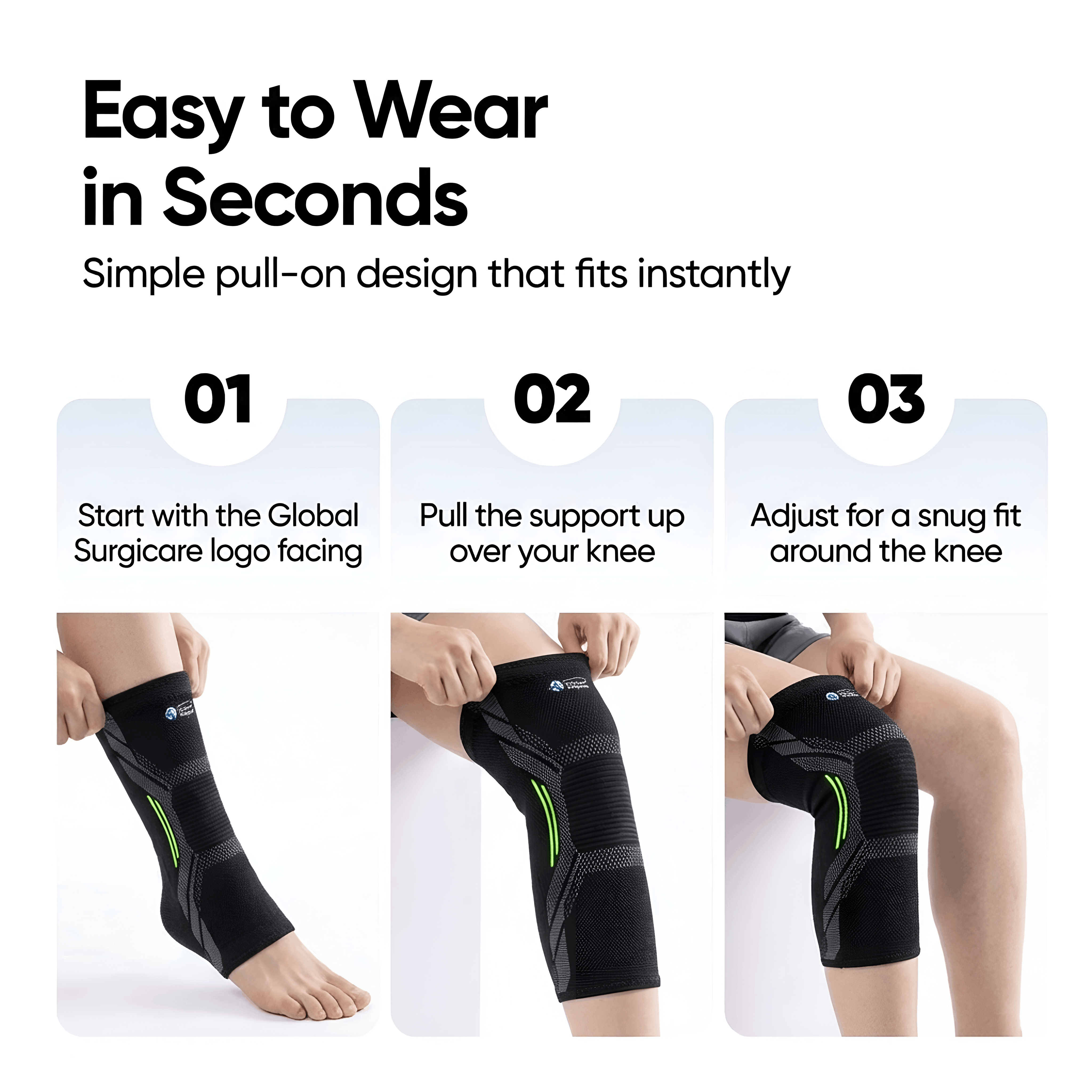 Knee Compression Sleeves for Gym & Sports