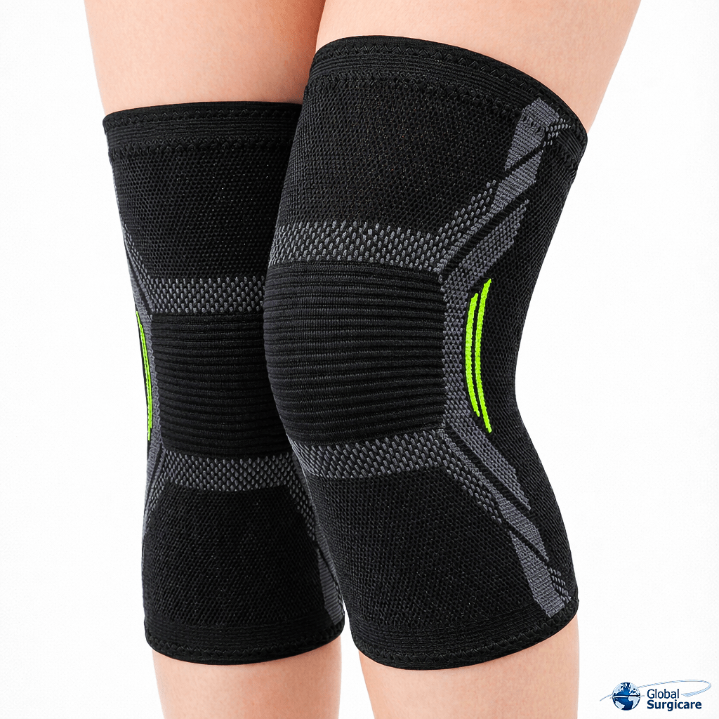 2 Pack Knee Compression Sleeves for Gym & Sports