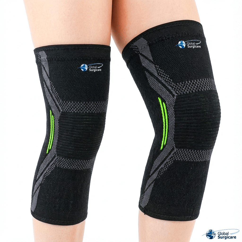 2 Pack Knee Compression Sleeves for Gym & Sports